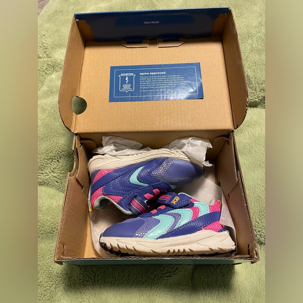 Stride Rite sneakers, little kid/toddler. Made 2 Play Bolt Purple-Multi color